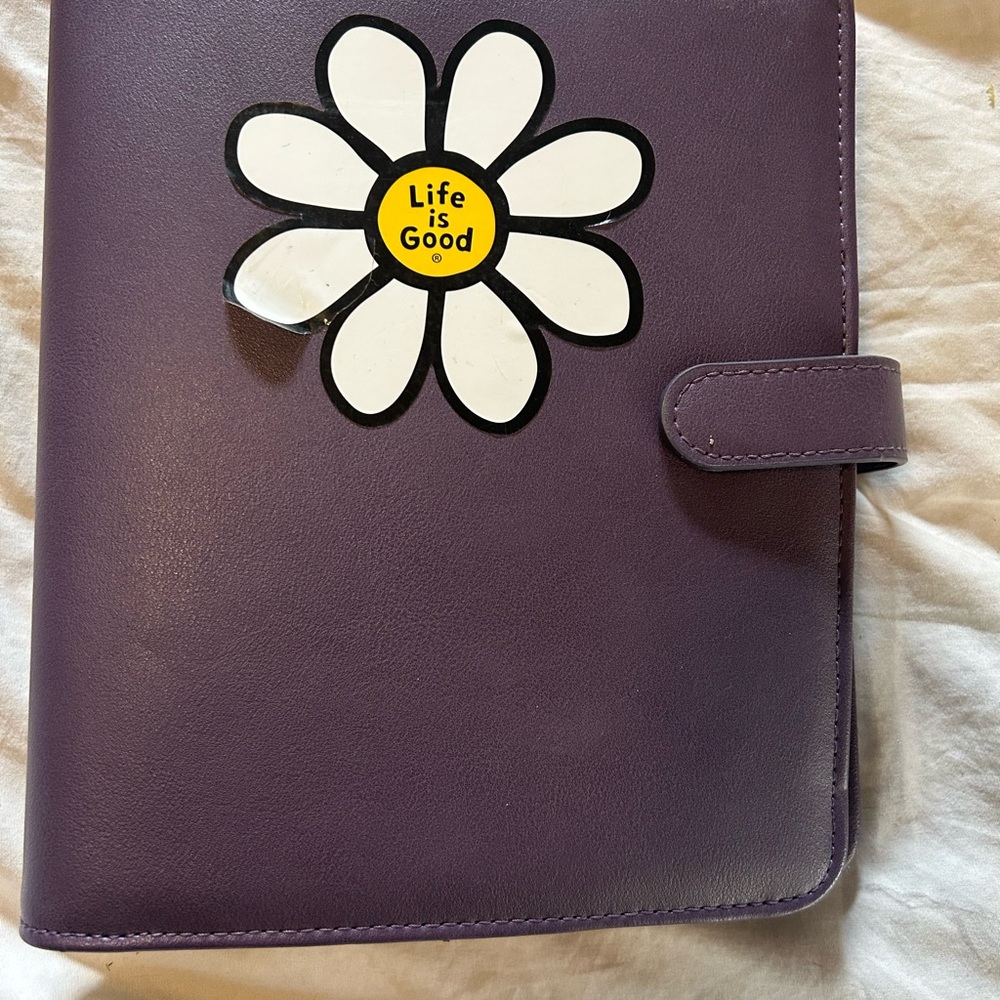 Franklin Covey Purple Planner with Flower Design